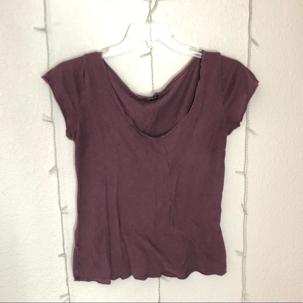burgundy brandy melville top